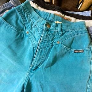 1990s Women’s Rockies Teal high waisted jeans